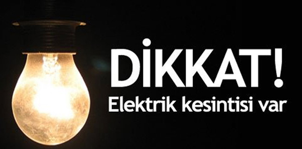 SAPANCA GÖL MAHALLESİ, NAİLİYE VE BALKAYA KÖYLERİNDE ELEKTRİK KESİNTİSİ