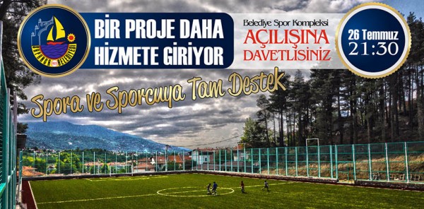 SPORA VE SPORCUYA DESTEK İÇİN YAPIMINA BAŞLANAN BELEDİYE SPOR KOMPLEKSİ AÇILIYOR