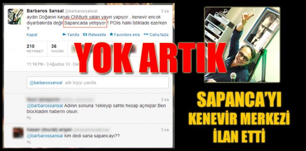 BARBAROS ŞANSAL: 'KENEVİR ENCOK DİYARBAKIRDA DEĞİL SAPANCADA YETİŞİYOR'