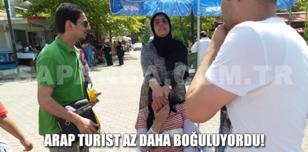 ARAP TURİST AZ DAHA SAPANCA GÖLÜNDE BOĞULUYORDU!
