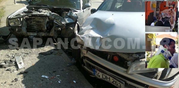 SAPANCA'DA TRAFİK KAZASI:3 YARALI