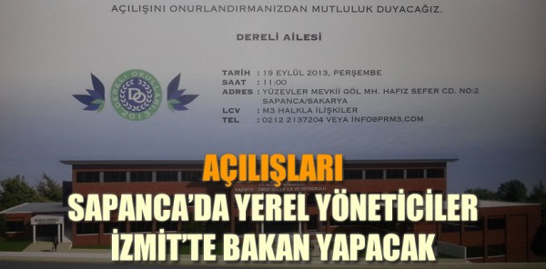 DERELİ AİLESİ TARAFINDAN SAPANCA’DA YAPTIRILAN OKULLAR PERŞEMBE GÜNÜ AÇILIYOR