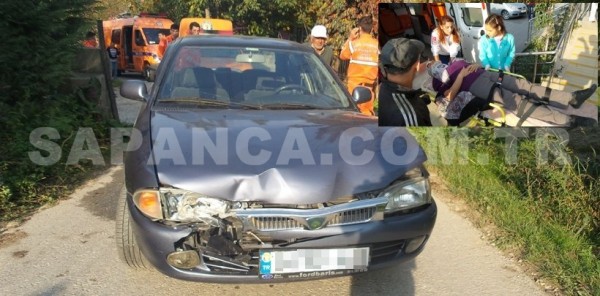 SAPANCA'DA TRAFİK KAZASI; 1 YARALI