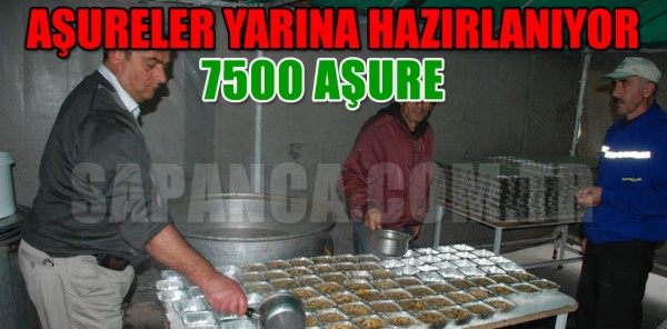 SAPANCA BELEDİYESİ 7 BİN 500 ADET AŞURE DAĞITACAK