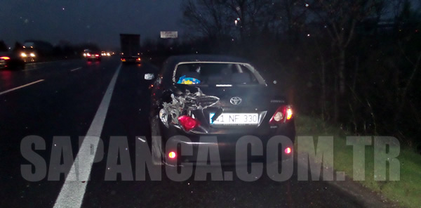 SAPANCA’DA TRAFİK KAZASI: 1 YARALI