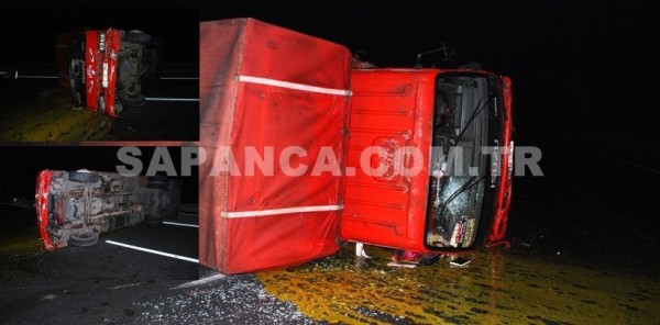 SAPANCA'DA TRAFİK KAZASI: 1 YARALI