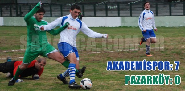 SAPANCA AKADEMİSPOR: 7 - PAZARKÖY EĞİTİMSPOR: 0