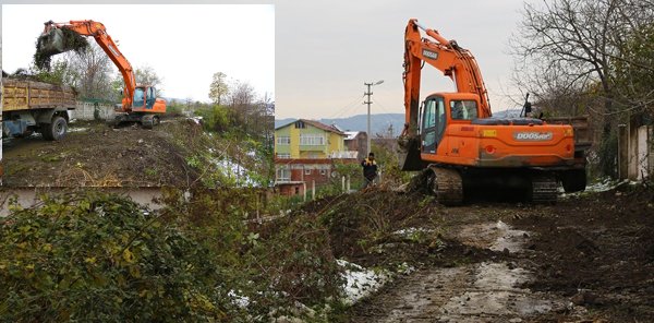 SAPANCA’DA YOL AÇMA ÇALIŞMALARI