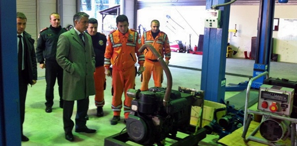 KAYMAKAM AZCAN'DAN SİVİL SAVUNMAYA ZİYARET