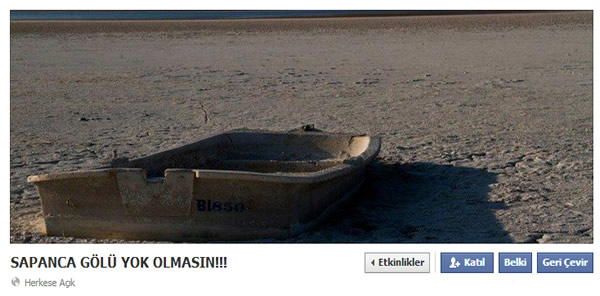 SAPANCA GÖLÜ YOK OLMASIN EYLEMİ