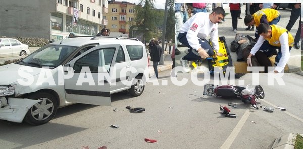 SAPANCA'DA TRAFİK KAZASI: 1 YARALI