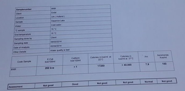 SAPANCA GÖLÜ SU TESTİ: 'SU KALİTESİ KÖTÜ'