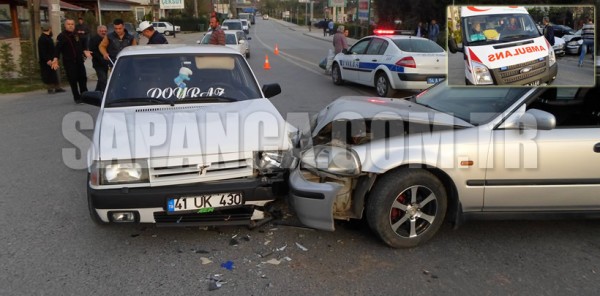SAPANCA’DA TRAFİK KAZASI: 2 YARALI