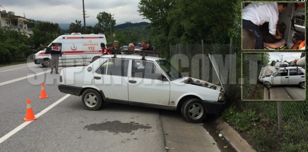 SAPANCA’DA TRAFİK KAZASI: 2 YARALI