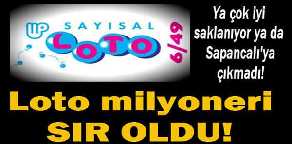 YA İYİ SAKLANIYOR YA DA SAPANCALI'YA ÇIKMADI