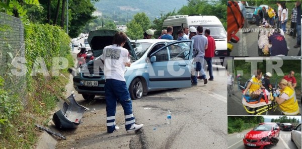SAPANCA'DA TRAFİK KAZASI: 6 YARALI