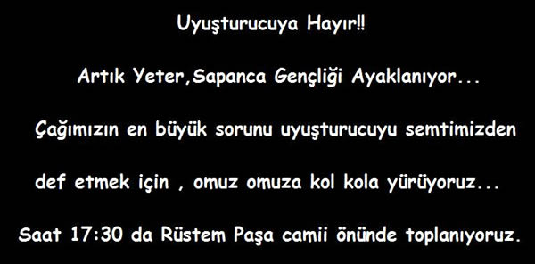 YARIN ÖLEN SENİN ÇOCUĞUNDA OLABİLİR. UYUMA SAPANCA!
