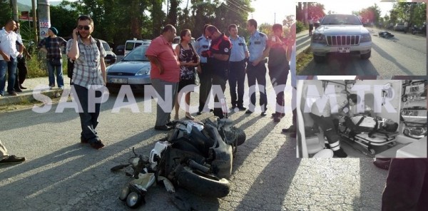 SAPANCA KIRKPINAR'DA TRAFİK KAZASI: 1 YARALI