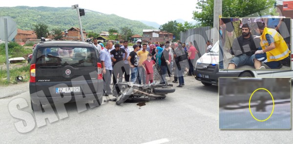 SAPANCA PANELVAN İLE MOTOSİKLET ÇARPIŞTI: 2 YARALI