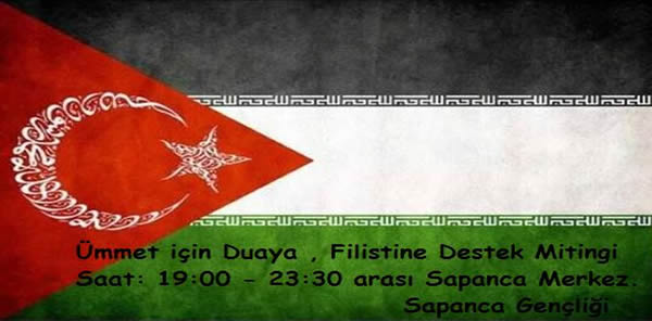 SAPANCA GENÇLİĞİ FİLİSTİN’E DESTEK MİTİNGİ DÜZENLİYOR