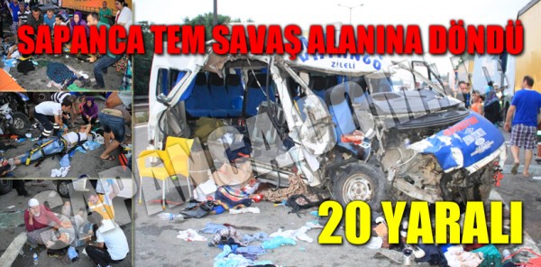 DÜĞÜNE GİDEN MİDİBÜS KAZA YAPTI: 20 YARALI