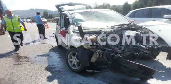 TEM OTOYOLUNDA MEYDANA GELEN TRAFİK KAZASINDA BATUHAN KUMRU YARALANDI