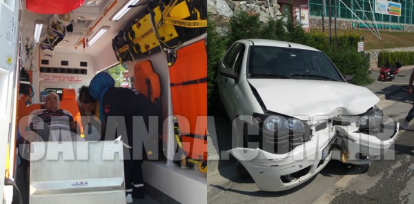 SAPANCA’DA TRAFİK KAZASI: 1 YARALI