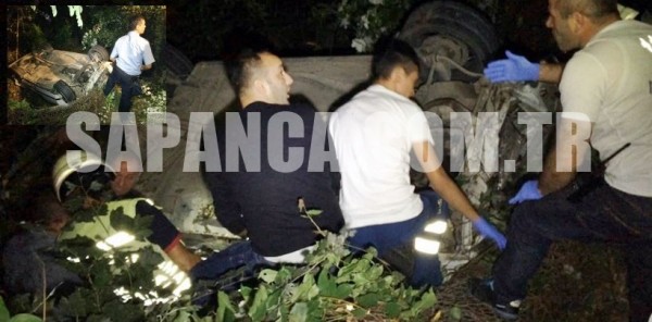 SAPANCA'DA TRAFİK KAZASI: 2 YARALI