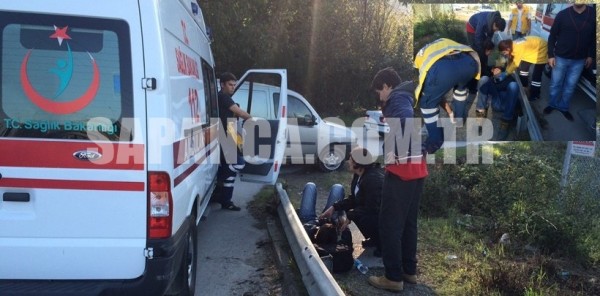 SAPANCA’DA MEYDANA GELEN MOTOSİKLET KAZASINDA BAHADIR ERSOY YARALANDI