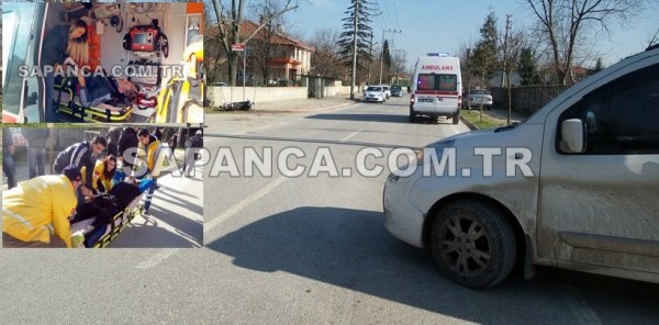 SAPANCA’DA TRAFİK KAZASI: 2 YARALI
