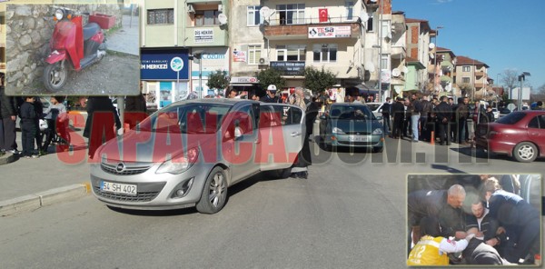 OTOMOBİL MOTOSİKLETLE ÇARPIŞTI: 1 YARALI