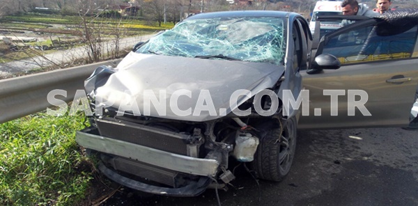 SAPANCA TEM'DE TRAFİK KAZASI: 2 YARALI