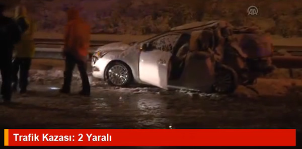 SAPANCA'DA TRAFİK KAZASI: 2 YARALI