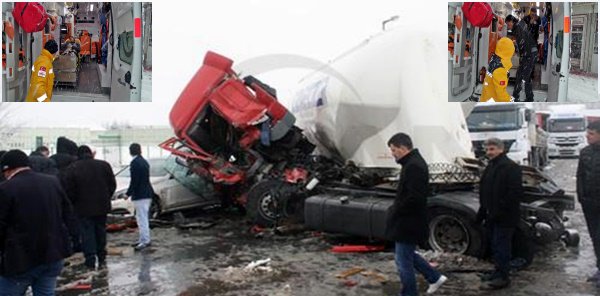 TEM OTOYOLU SAPANCA GÖLBAŞI MEVKİİNDE ONLARCA ARAÇ BİRBİRİNE GİRDİ