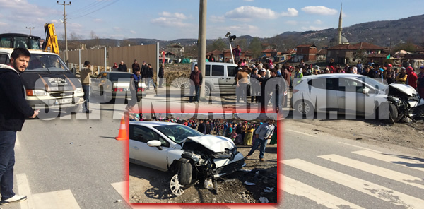 SAPANCA’DA TRAFİK KAZASI: 1 YARALI