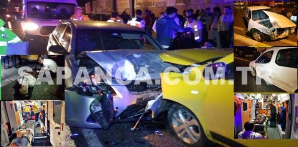 SAPANCA’DA ZİNCİRLEME TRAFİK KAZASI: 6 YARALI