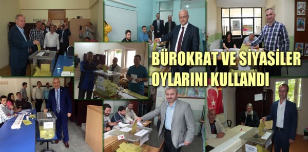 BÜROKRATLAR VE SAPANCALI SİYASİLER OYLARINI KULLANDI