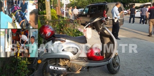 MOTOSİKLET İLE OTOMOBİL ÇARPIŞTI: 2 YARALI