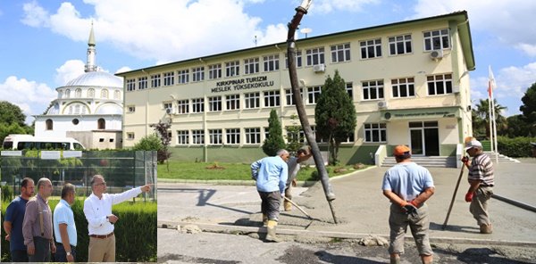 KIRKPINAR TURİZM MESLEK YÜKSEKOKULU BAHÇESİNE DÜZENLEME