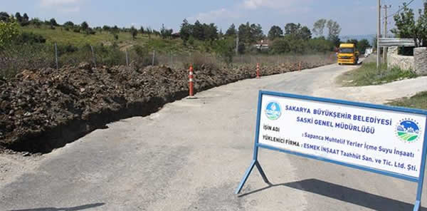 SAPANCA'DA 11 MAHALLEYE İÇMESUYU