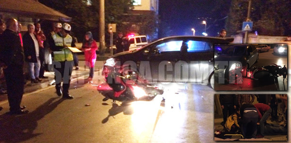 MOTOSİKLET OTOMOBİLLE ÇARPIŞTI: 1 YARALI