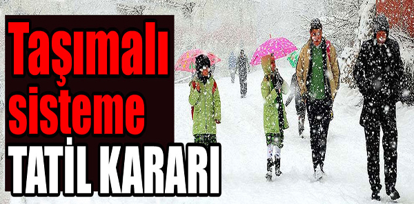 SAPANCA'DA TAŞIMALI SİSTEMDE TATİL KARARI