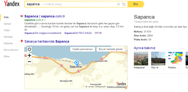 SAPANCA, YANDEX’TE EN ÇOK ARANAN 2. TATİL MEKANI OLDU