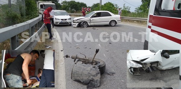 SAPANCA’DA TRAFİK KAZASI: 1 YARALI