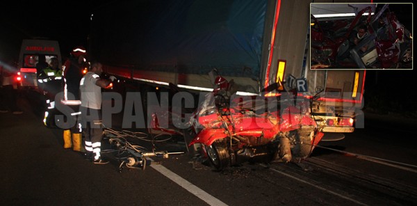 SAPANCA SINIRINDA KAZA: 1 ÖLÜ, 1 YARALI