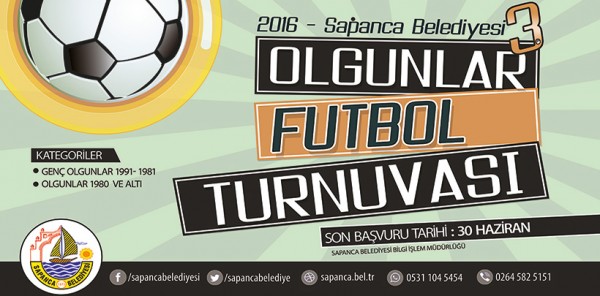 SAPANCA BELEDİYESİ OLGUNLAR FUTBOL TURNUVASI BAŞLIYOR