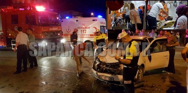 SAPANCA’DA MEYDANA GELEN TRAFİK KAZASINDA 3 KİŞİ YARALANDI
