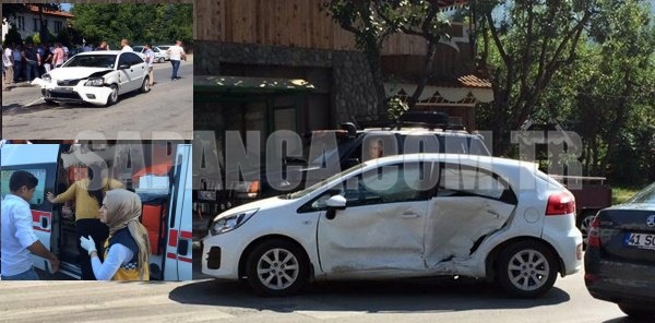 SAPANCA KURTKÖY’DE TRAFİK KAZASI: 2 YARALI
