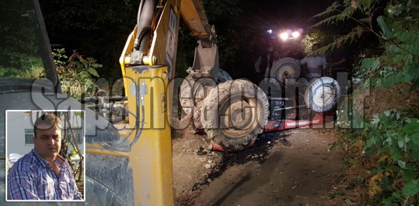 DEVRİLEN TRAKTÖRÜN ALTINDA CAN VERDİ