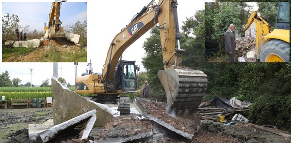 SAPANCA’DA KAÇAK YAPILARA YIKIM